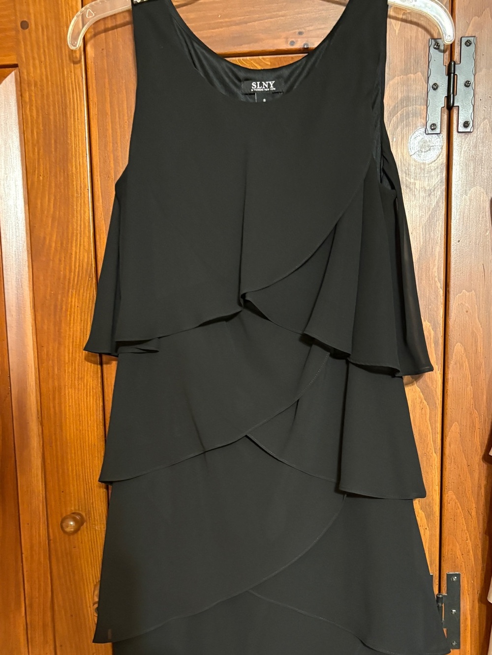 The Little Black Dress with lots of soft layers.